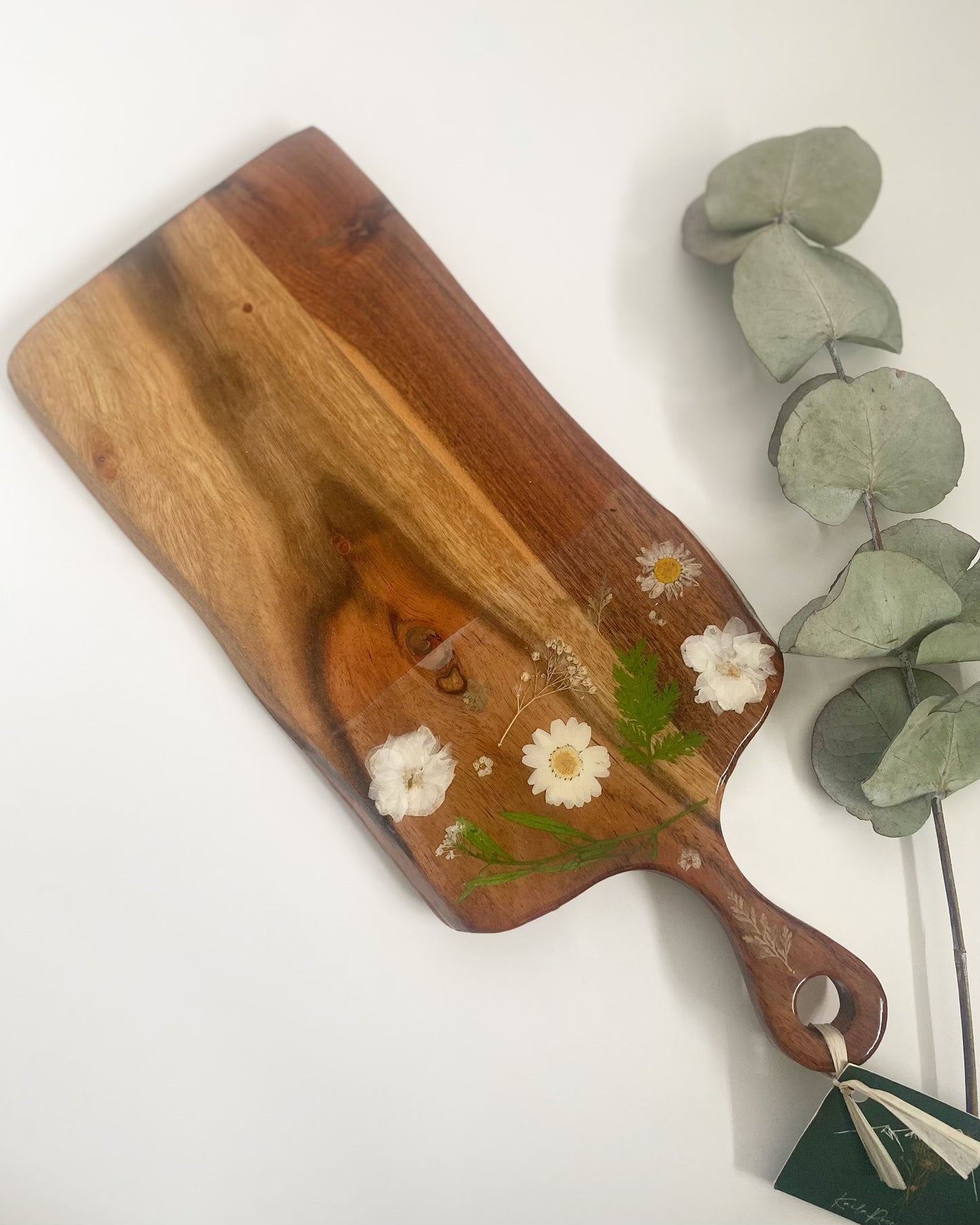 Green and White Serving Board